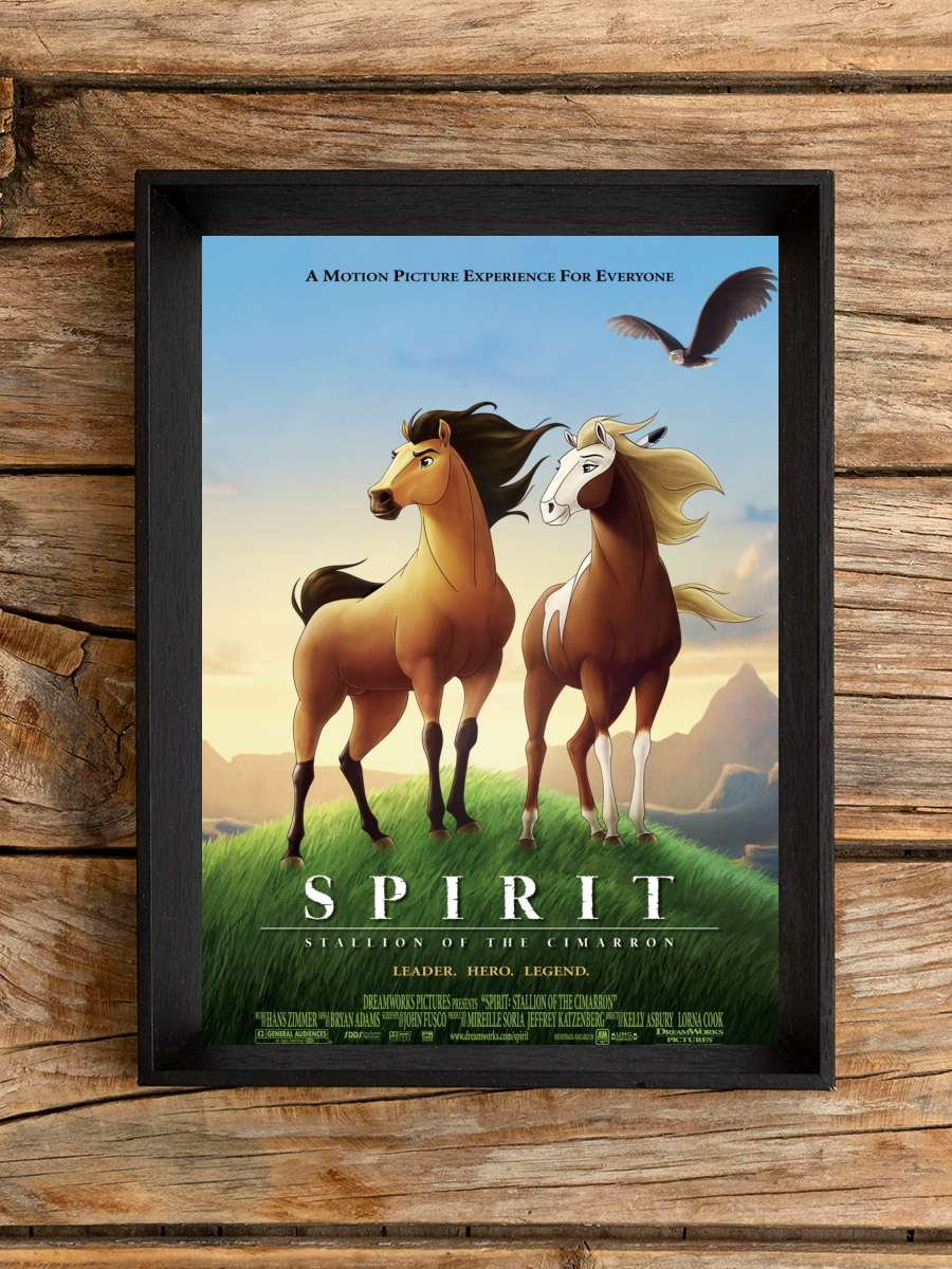 Özgür Ruh - Spirit: Stallion of the Cimarron Film Tablo Siyah Çerçeveli Film Poster Afiş Tablo