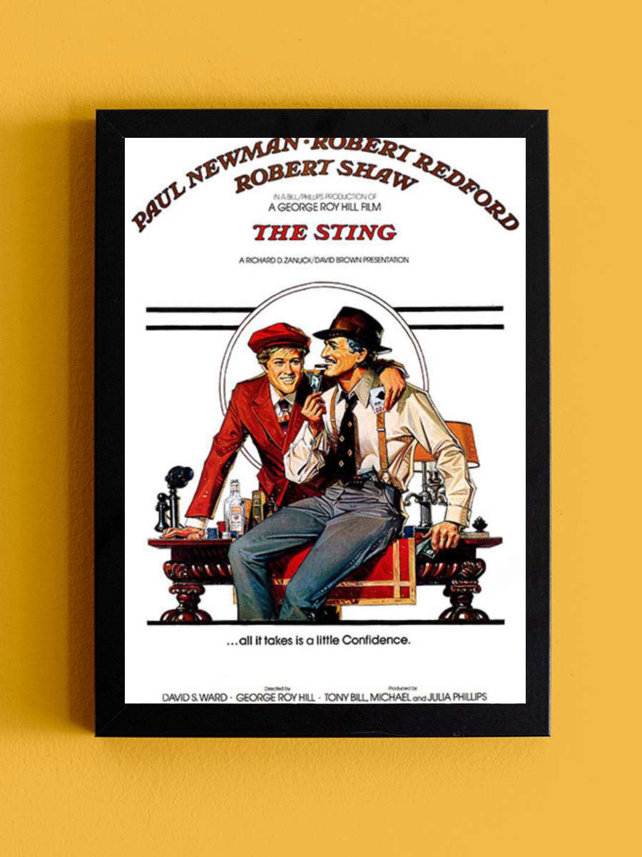 Belalılar - The Sting Film Tablo Siyah Çerçeveli Film Poster Afiş Tablo