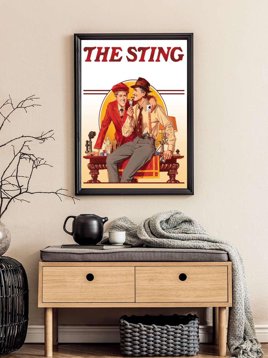 Belalılar - The Sting Film Tablo Siyah Çerçeveli Film Poster Afiş Tablo