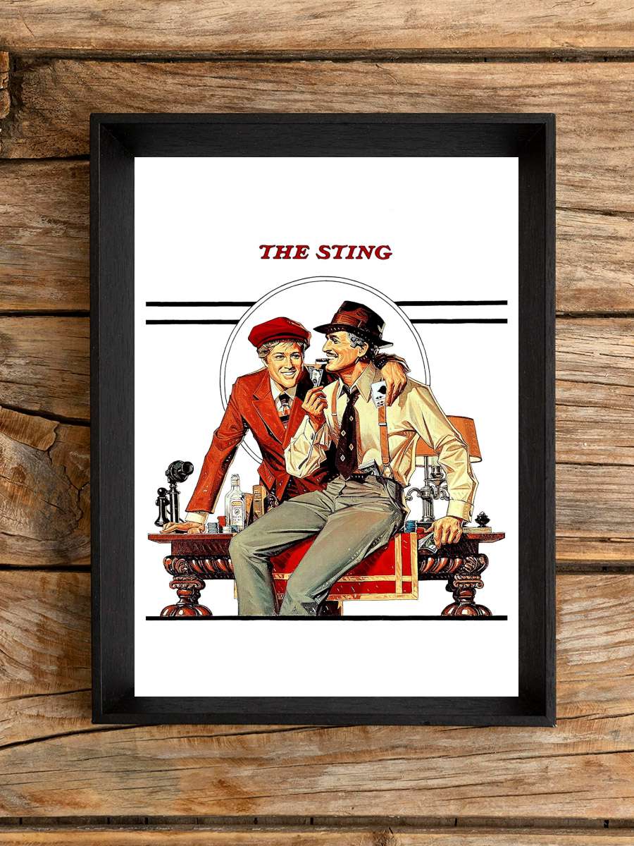 Belalılar - The Sting Film Tablo Siyah Çerçeveli Film Poster Afiş Tablo