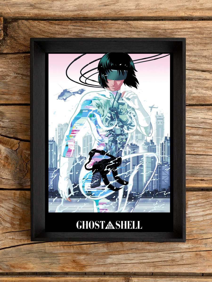 Kabuktaki Hayalet - GHOST IN THE SHELL Film Tablo Siyah Çerçeveli Film Poster Afiş Tablo