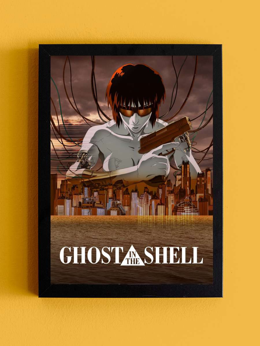 Kabuktaki Hayalet - GHOST IN THE SHELL Film Tablo Siyah Çerçeveli Film Poster Afiş Tablo