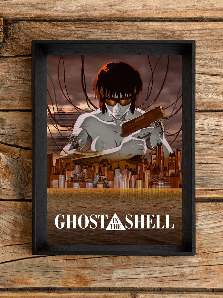 Kabuktaki Hayalet - GHOST IN THE SHELL Film Tablo Siyah Çerçeveli Film Poster Afiş Tablo