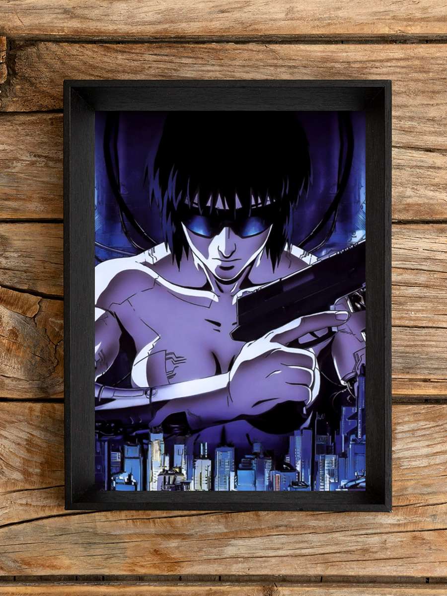 Kabuktaki Hayalet - GHOST IN THE SHELL Film Tablo Siyah Çerçeveli Film Poster Afiş Tablo