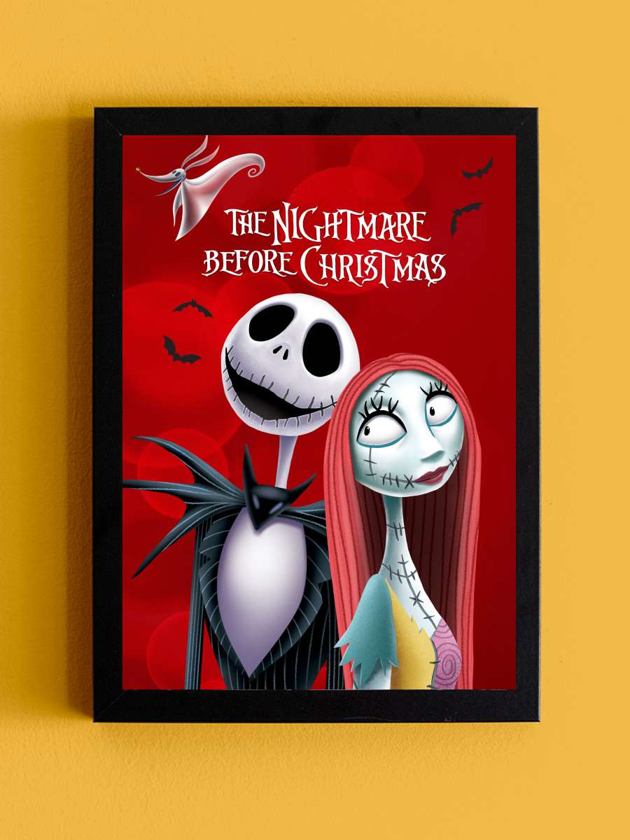 Noel Gecesi Kabusu - The Nightmare Before Christmas Film Tablo Siyah Çerçeveli Film Poster Afiş Tablo