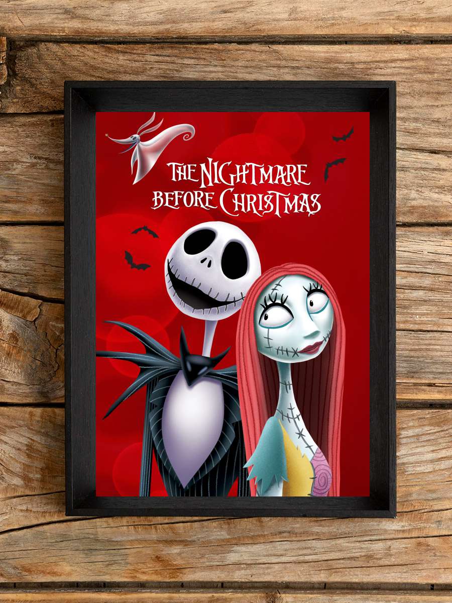 Noel Gecesi Kabusu - The Nightmare Before Christmas Film Tablo Siyah Çerçeveli Film Poster Afiş Tablo