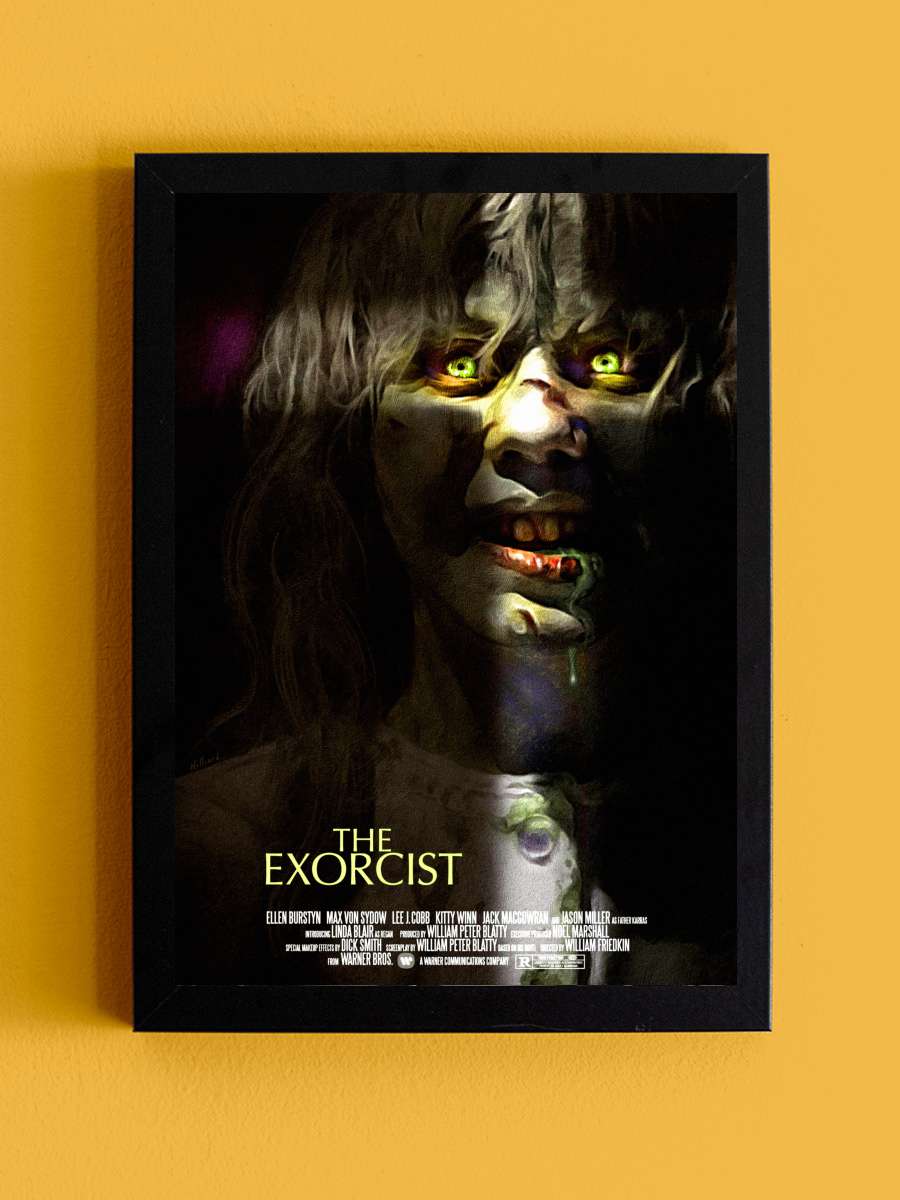 Şeytan - The Exorcist Film Tablo Siyah Çerçeveli Film Poster Afiş Tablo