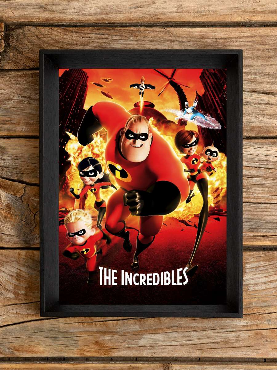 İnanılmaz Aile - The Incredibles Film Tablo Siyah Çerçeveli Film Poster Afiş Tablo