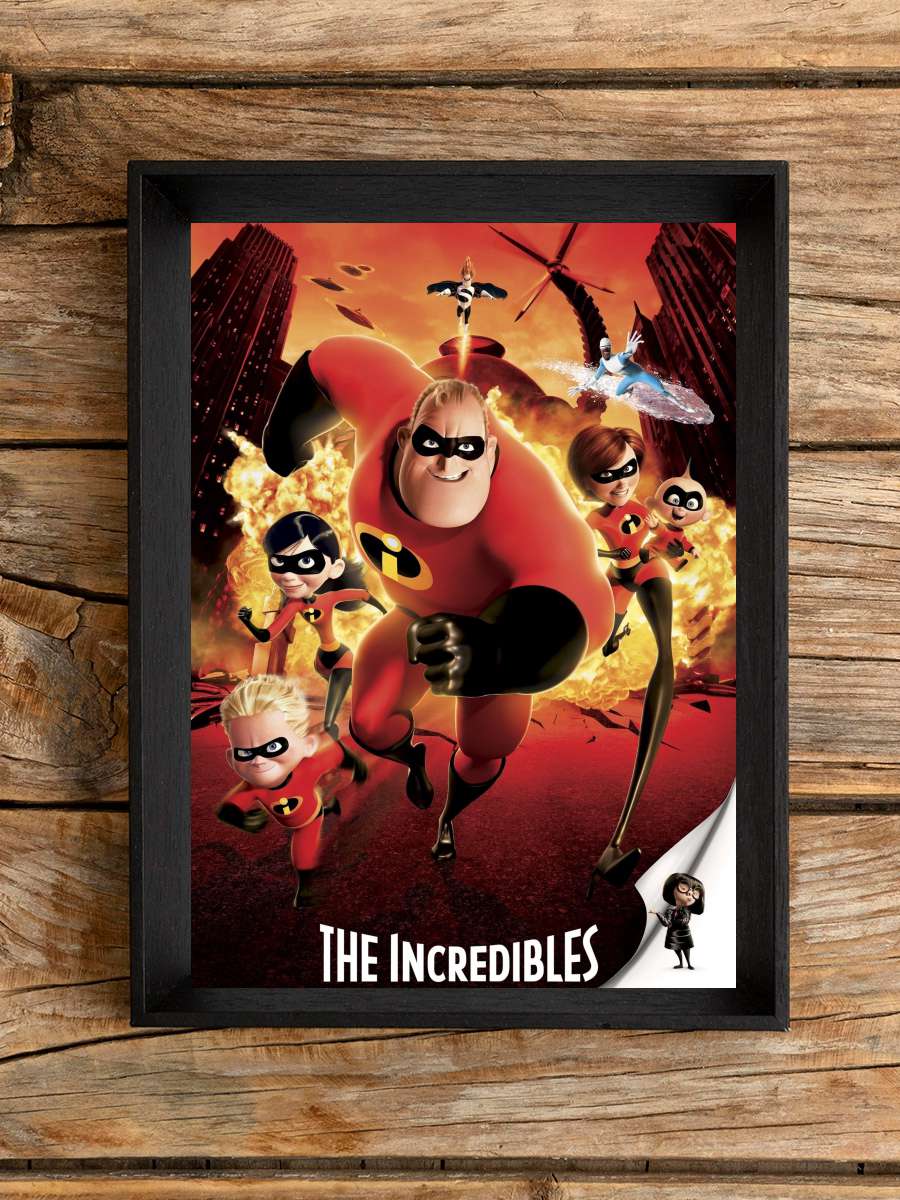 İnanılmaz Aile - The Incredibles Film Tablo Siyah Çerçeveli Film Poster Afiş Tablo