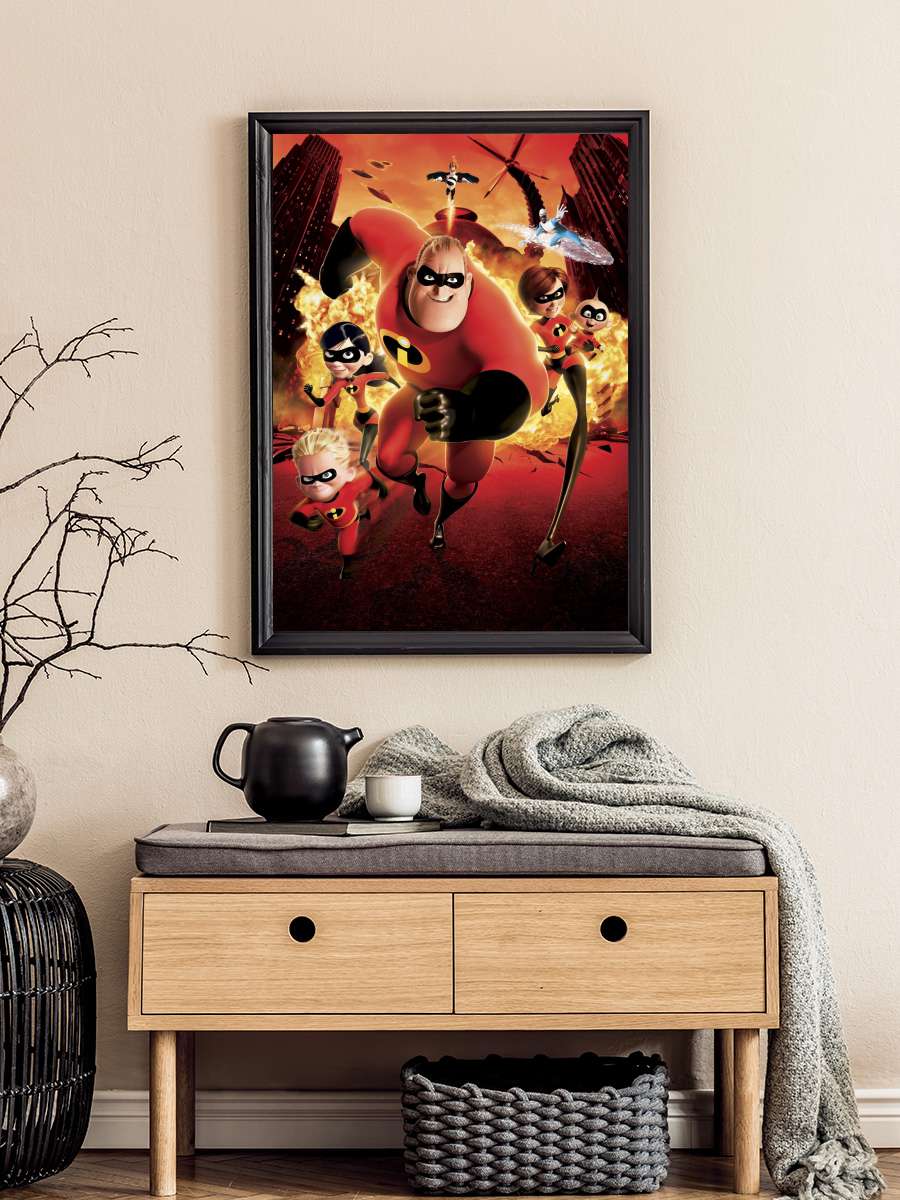 İnanılmaz Aile - The Incredibles Film Tablo Siyah Çerçeveli Film Poster Afiş Tablo