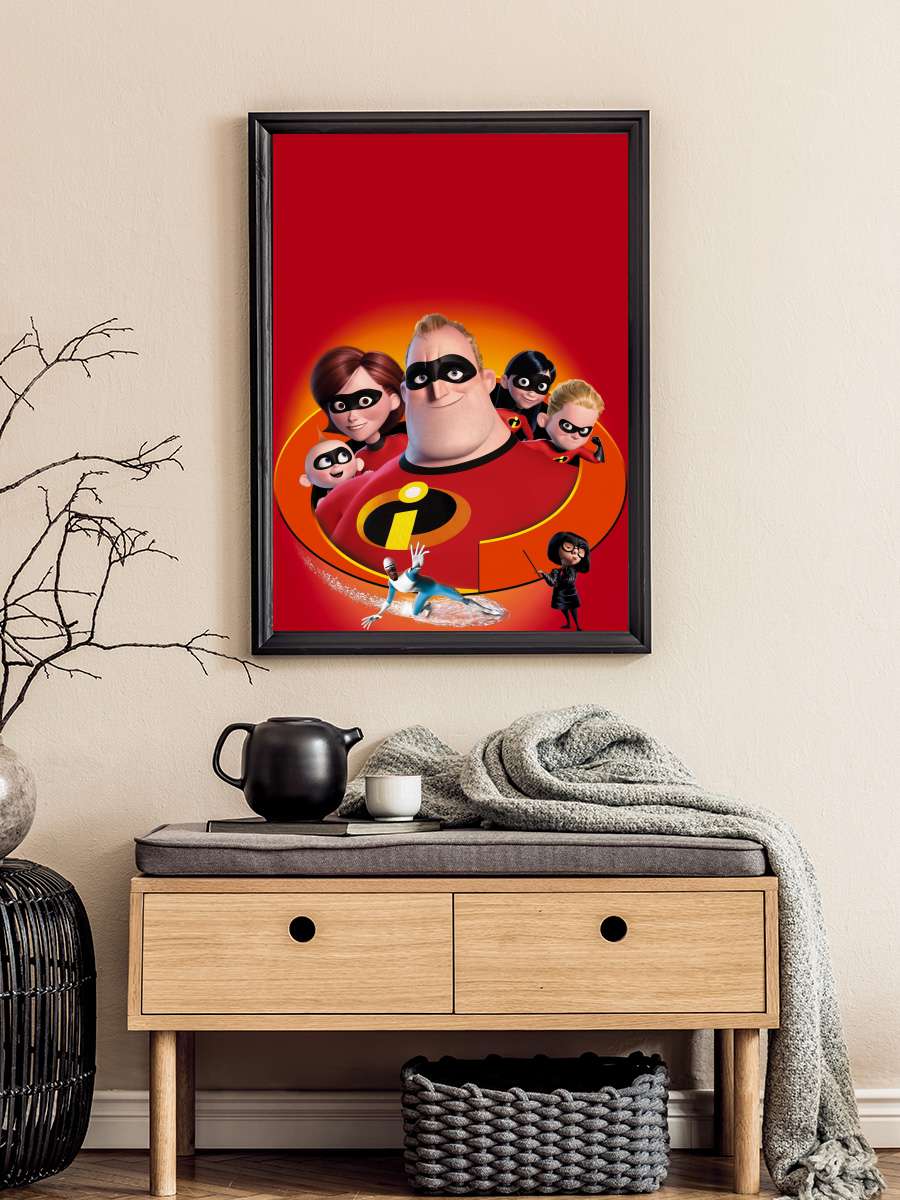 İnanılmaz Aile - The Incredibles Film Tablo Siyah Çerçeveli Film Poster Afiş Tablo