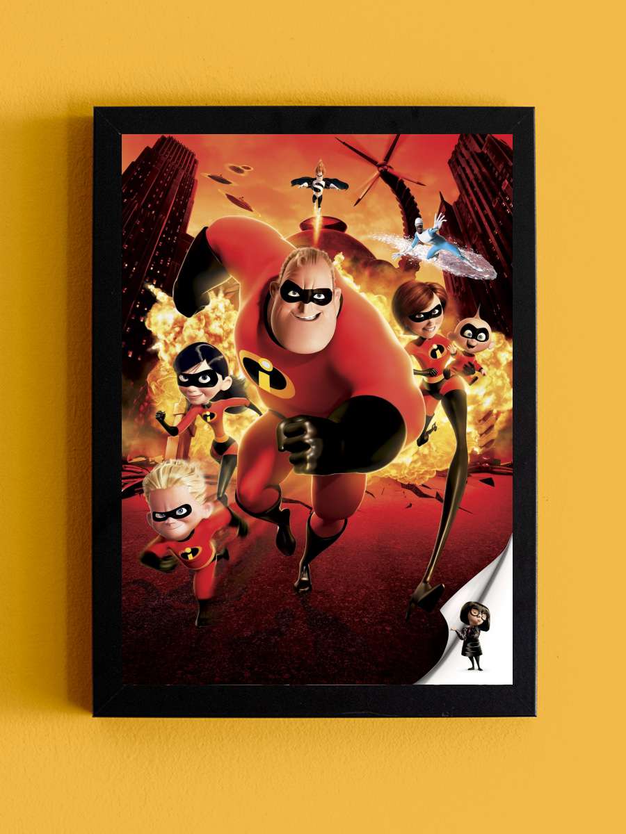 İnanılmaz Aile - The Incredibles Film Tablo Siyah Çerçeveli Film Poster Afiş Tablo