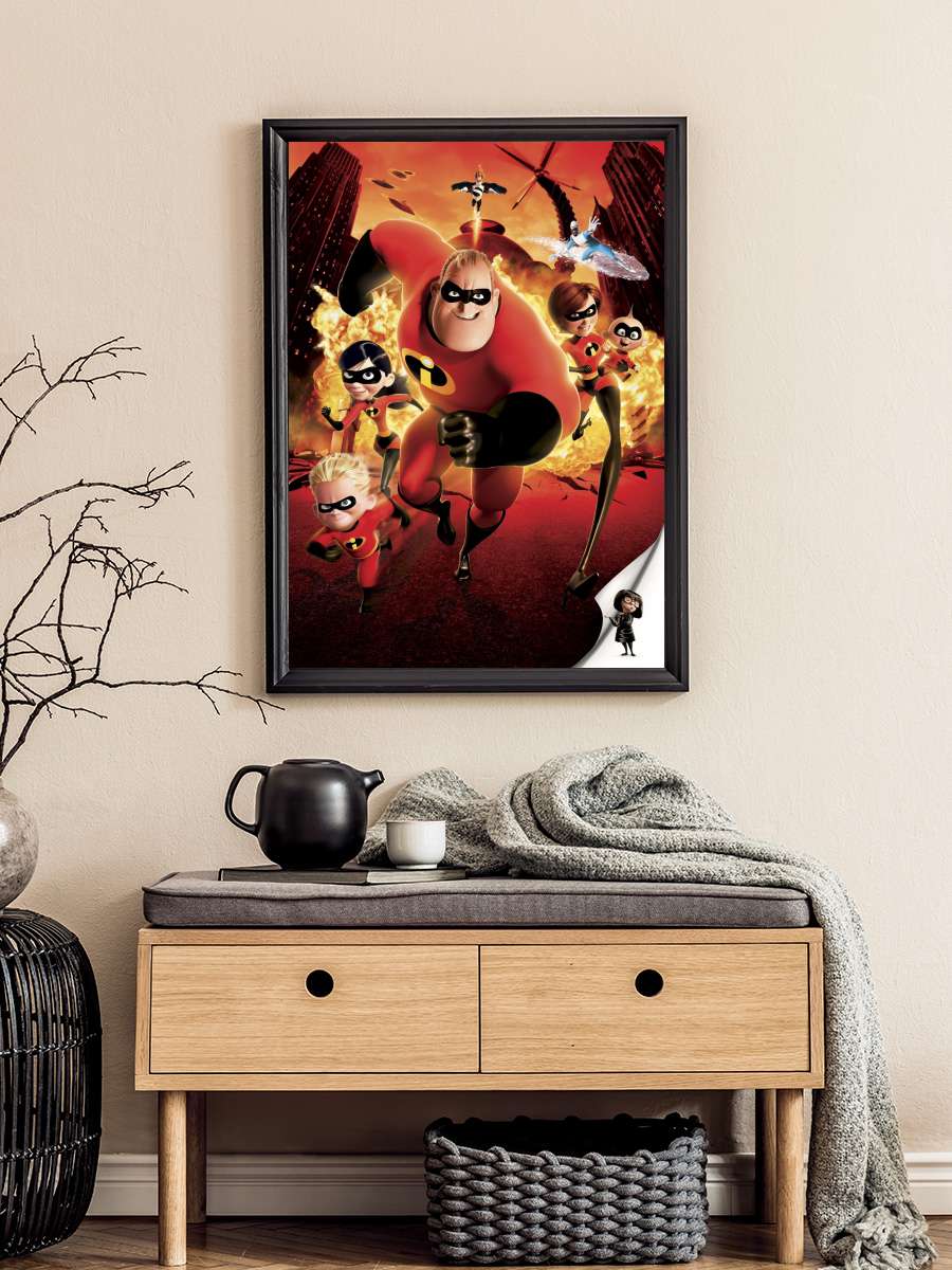 İnanılmaz Aile - The Incredibles Film Tablo Siyah Çerçeveli Film Poster Afiş Tablo