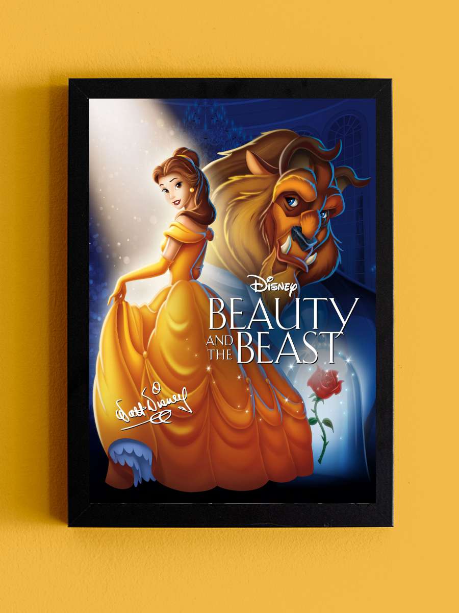 Güzel ve Çirkin - Beauty and the Beast Film Tablo Siyah Çerçeveli Film Poster Afiş Tablo