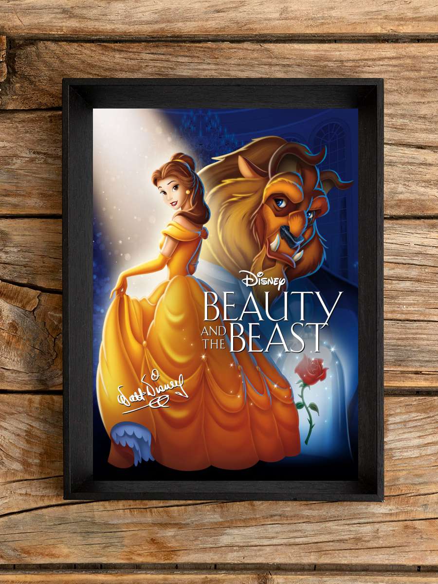 Güzel ve Çirkin - Beauty and the Beast Film Tablo Siyah Çerçeveli Film Poster Afiş Tablo