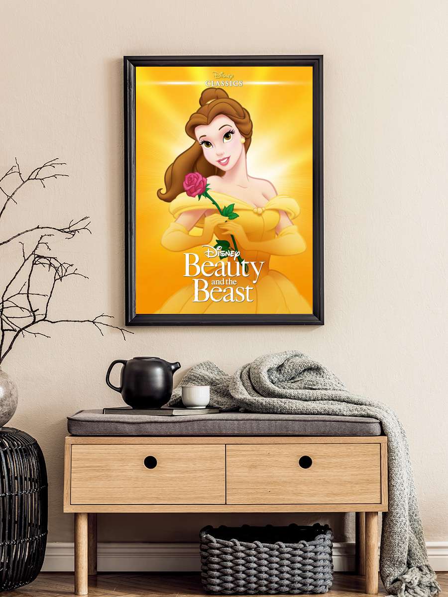 Güzel ve Çirkin - Beauty and the Beast Film Tablo Siyah Çerçeveli Film Poster Afiş Tablo