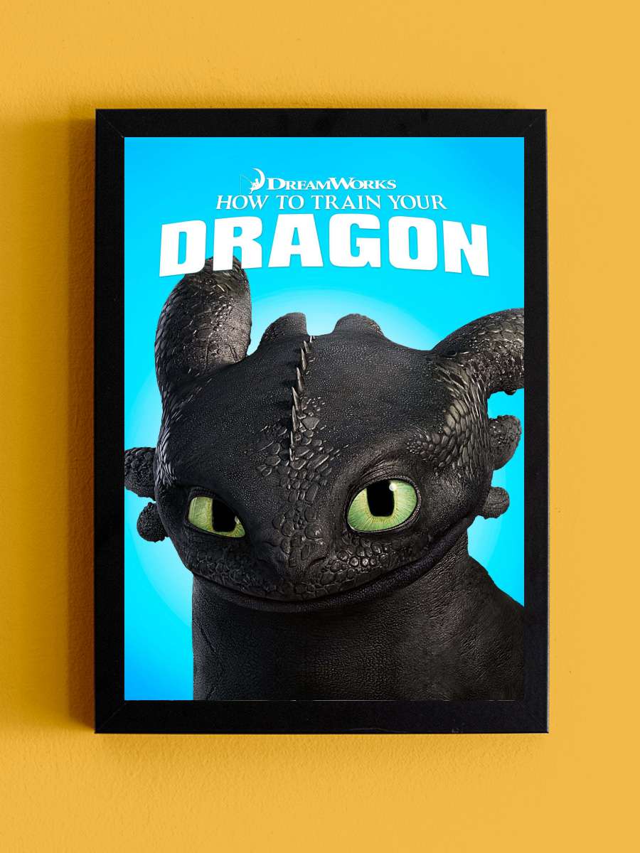 Ejderhanı Nasıl Eğitirsin - How to Train Your Dragon Film Tablo Siyah Çerçeveli Film Poster Afiş Tablo