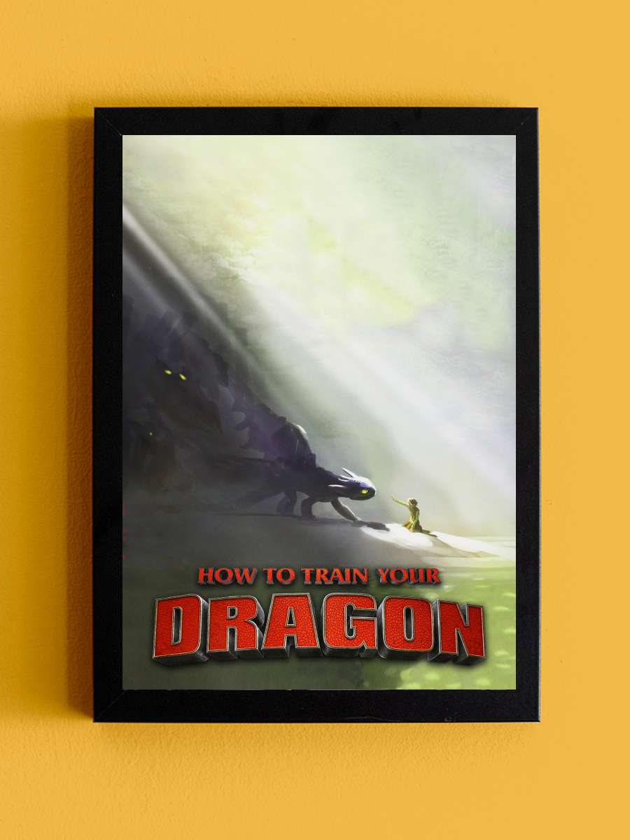 Ejderhanı Nasıl Eğitirsin - How to Train Your Dragon Film Tablo Siyah Çerçeveli Film Poster Afiş Tablo