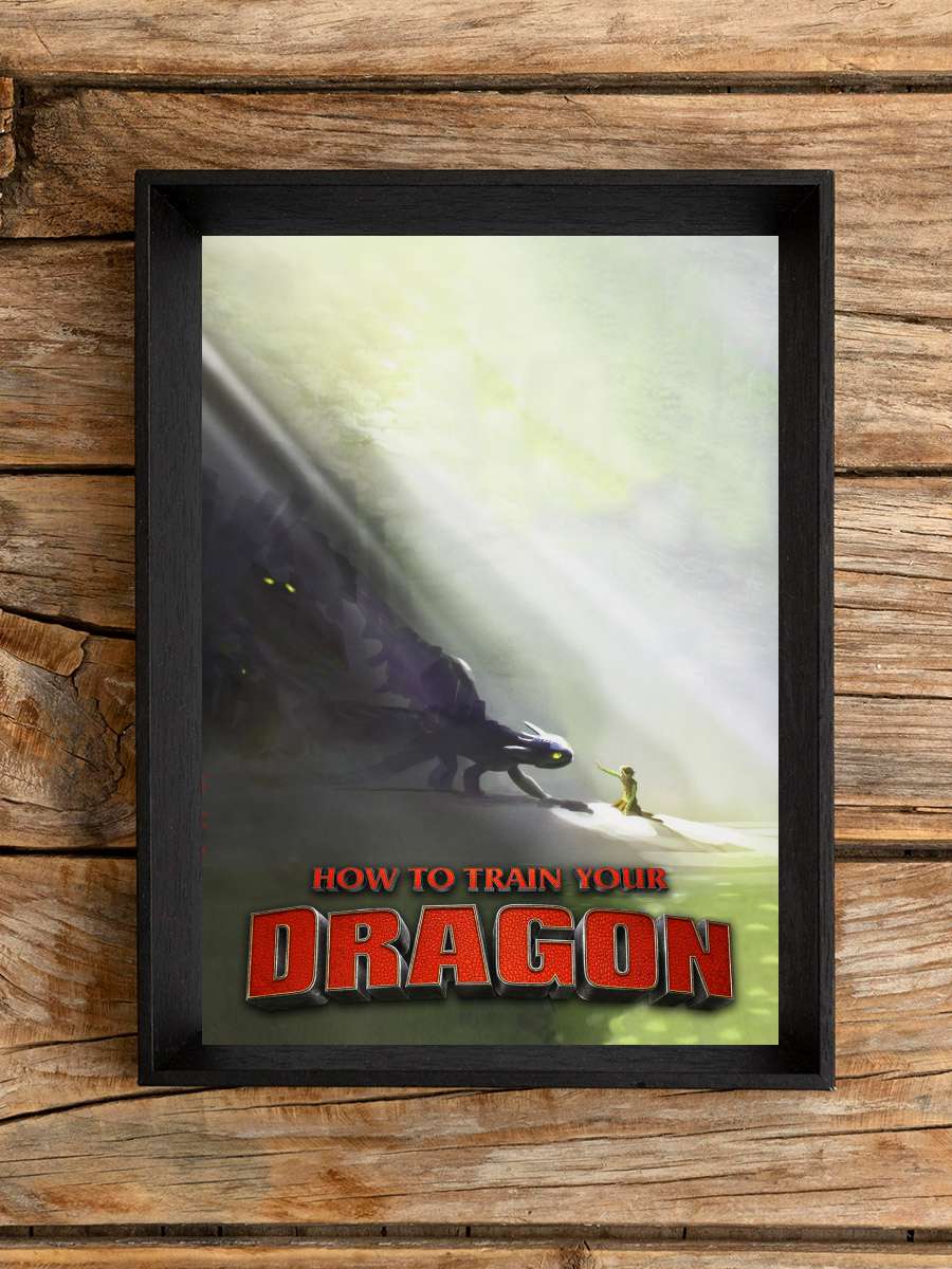 Ejderhanı Nasıl Eğitirsin - How to Train Your Dragon Film Tablo Siyah Çerçeveli Film Poster Afiş Tablo