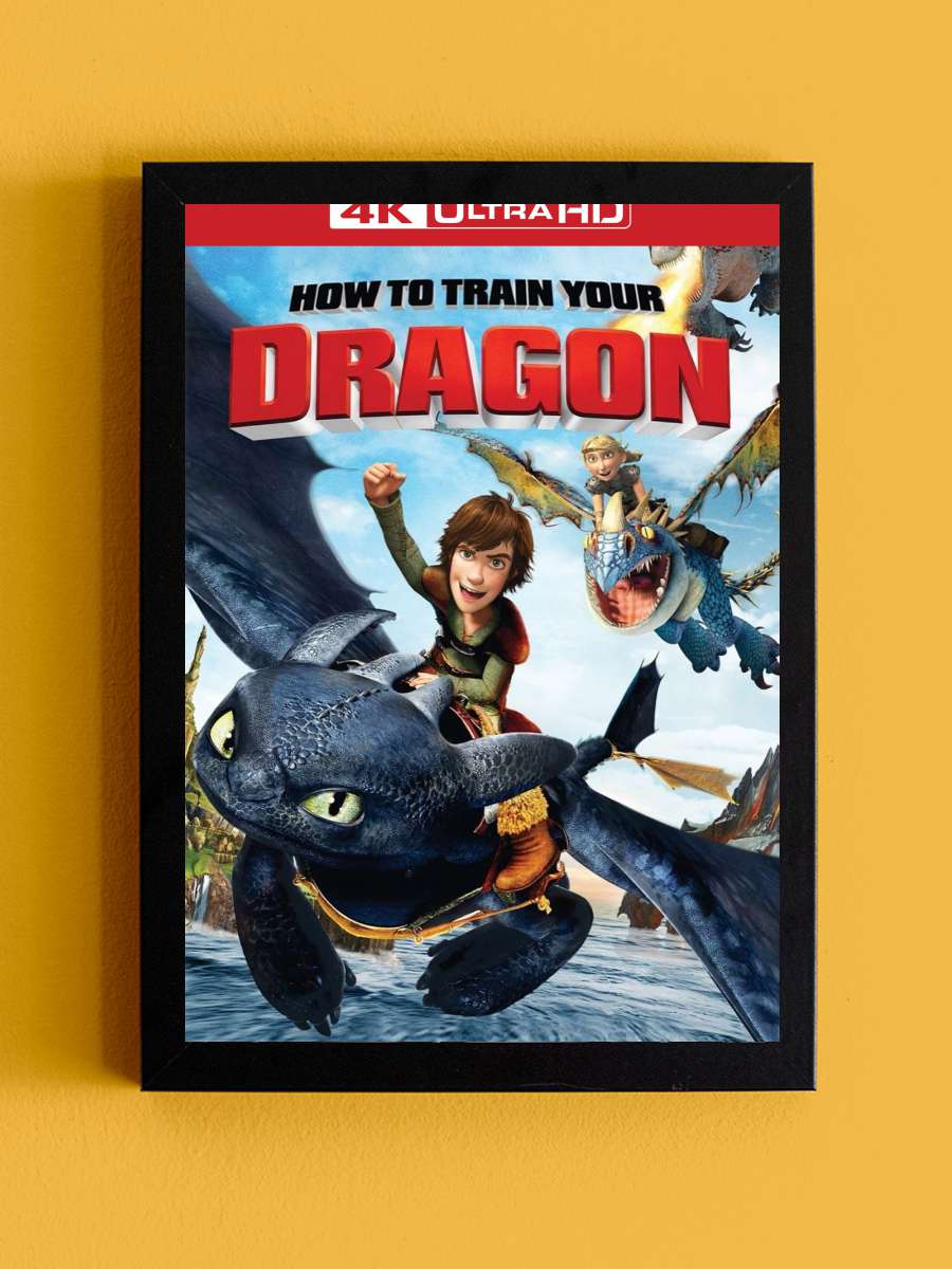 Ejderhanı Nasıl Eğitirsin - How to Train Your Dragon Film Tablo Siyah Çerçeveli Film Poster Afiş Tablo