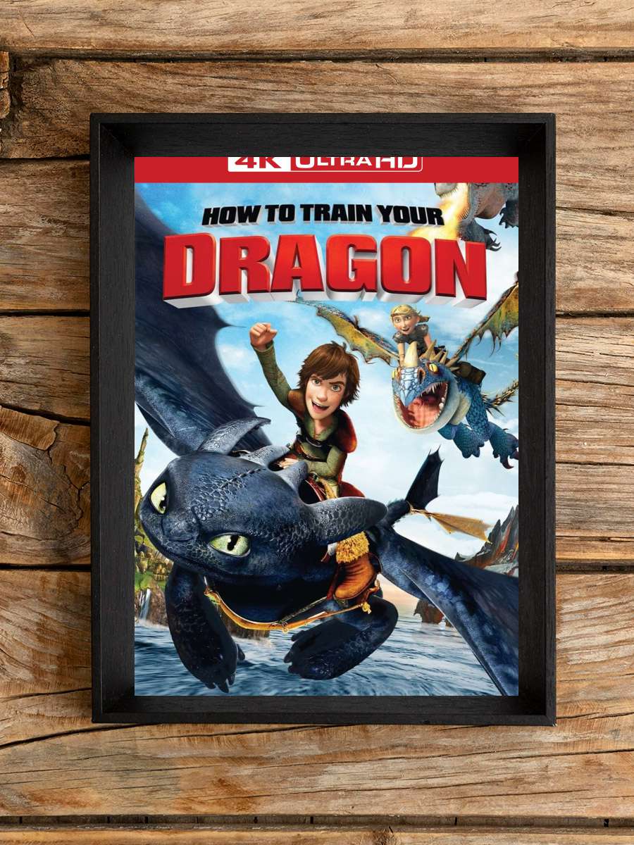 Ejderhanı Nasıl Eğitirsin - How to Train Your Dragon Film Tablo Siyah Çerçeveli Film Poster Afiş Tablo