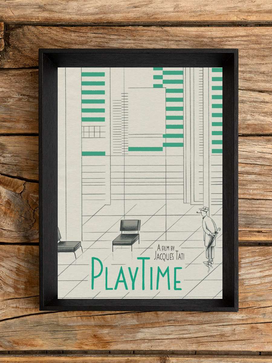 Oyun Vakti - PlayTime Film Tablo Siyah Çerçeveli Film Poster Afiş Tablo