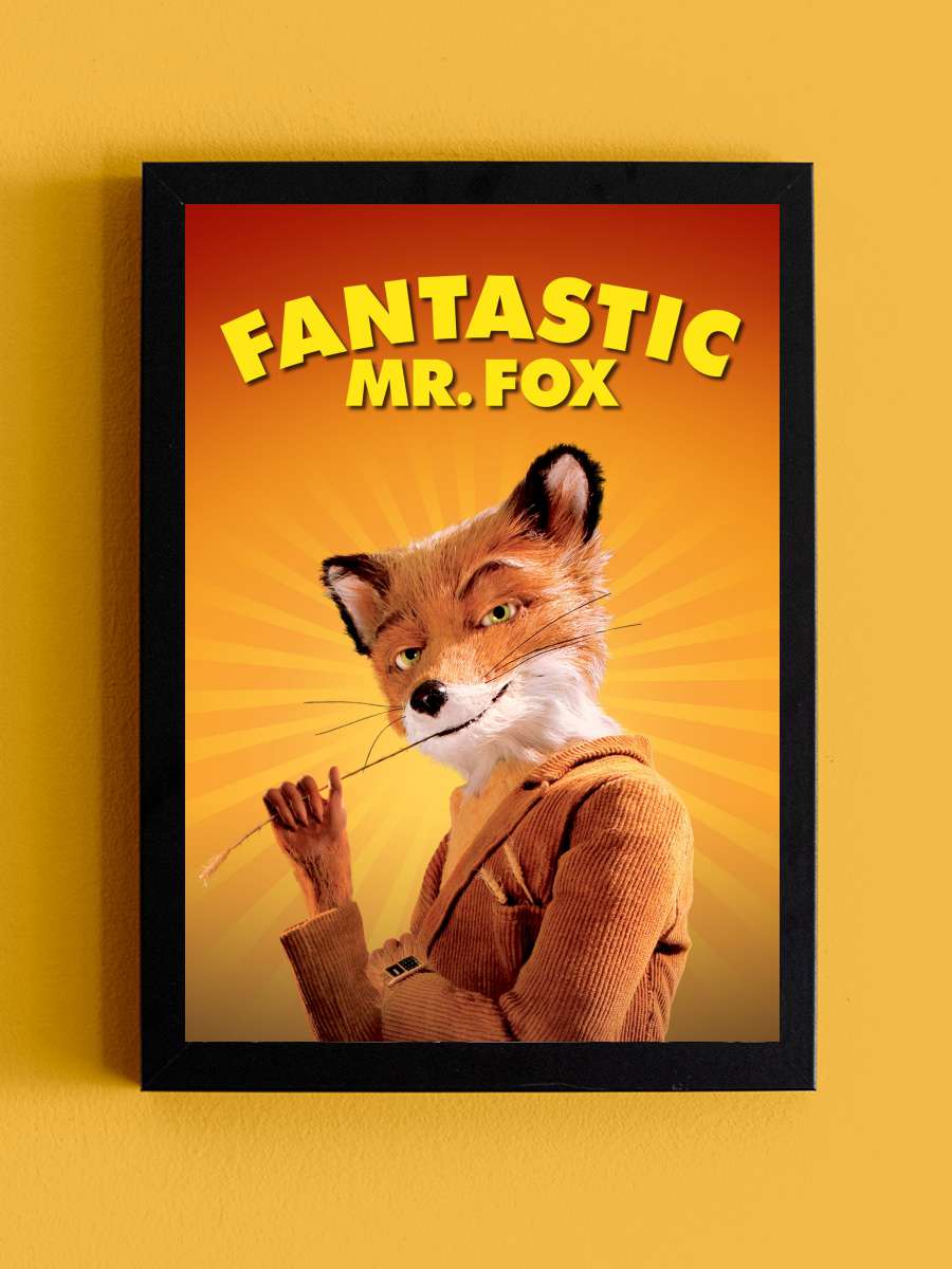 Yaman Tilki - Fantastic Mr. Fox Film Tablo Siyah Çerçeveli Film Poster Afiş Tablo