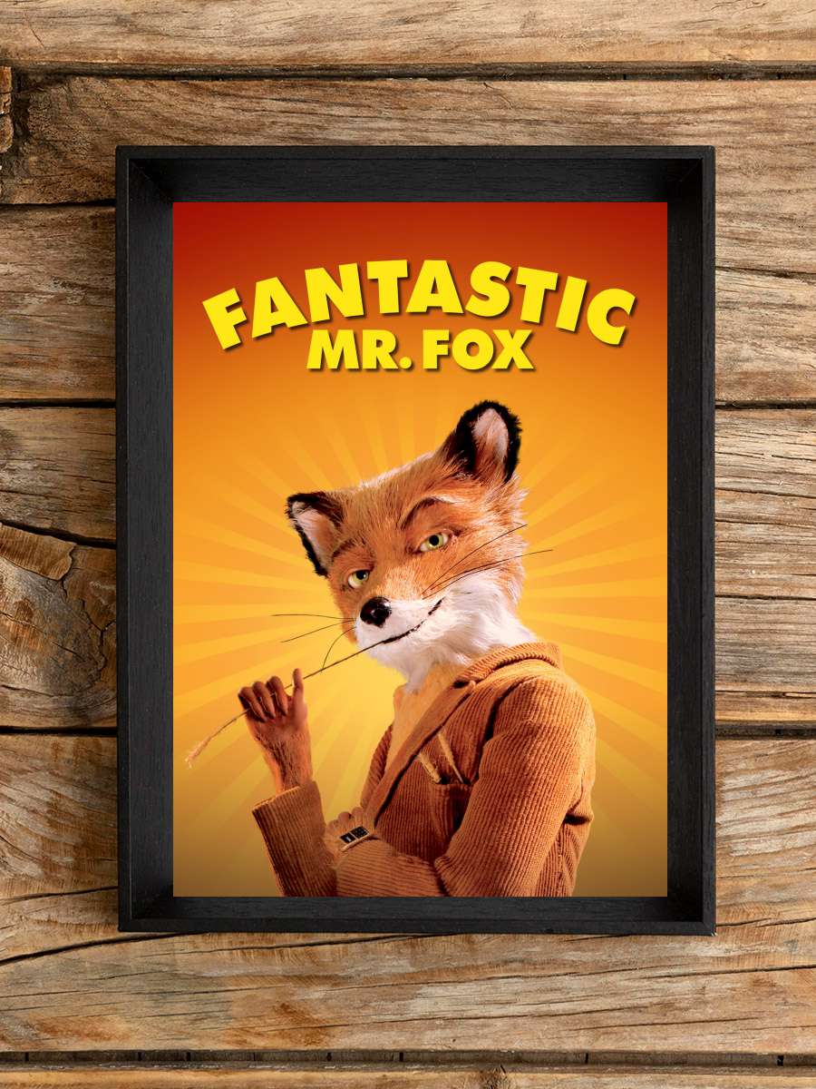 Yaman Tilki - Fantastic Mr. Fox Film Tablo Siyah Çerçeveli Film Poster Afiş Tablo