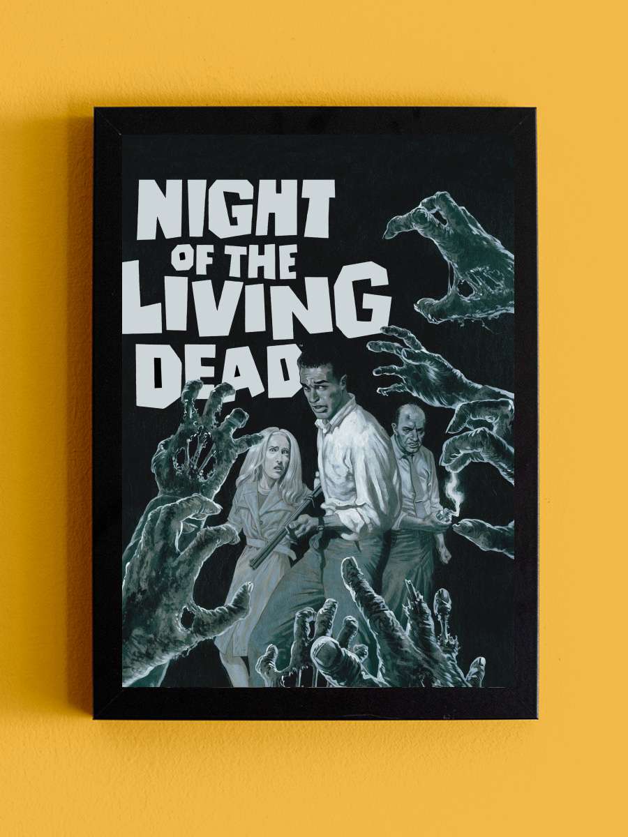 Yaşayan Ölülerin Gecesi - Night of the Living Dead Film Tablo Siyah Çerçeveli Film Poster Afiş Tablo