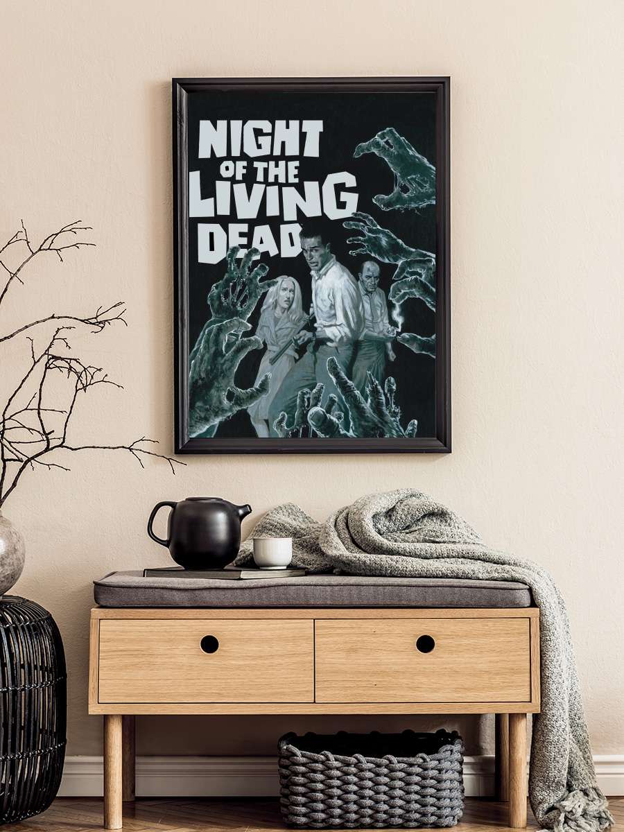 Yaşayan Ölülerin Gecesi - Night of the Living Dead Film Tablo Siyah Çerçeveli Film Poster Afiş Tablo