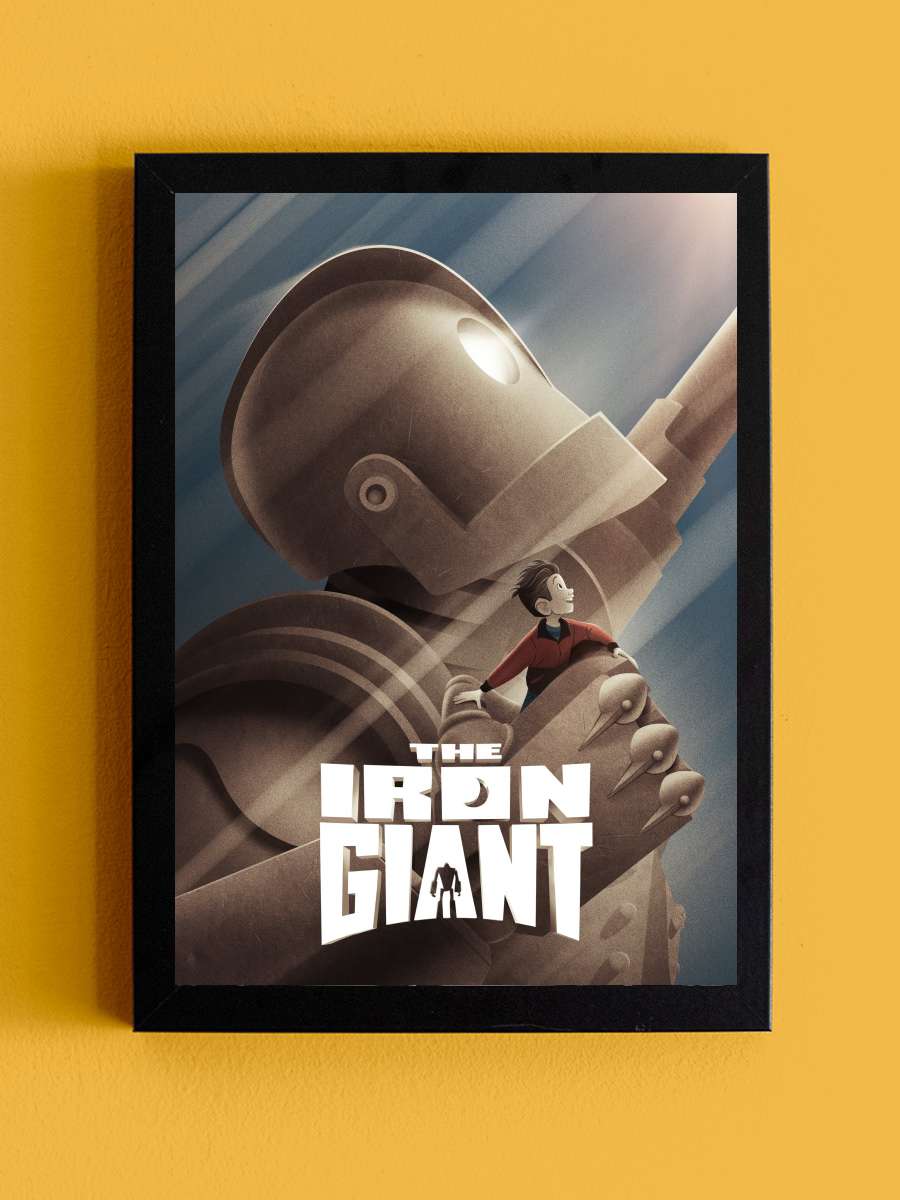 Demir Dev - The Iron Giant Film Tablo Siyah Çerçeveli Film Poster Afiş Tablo