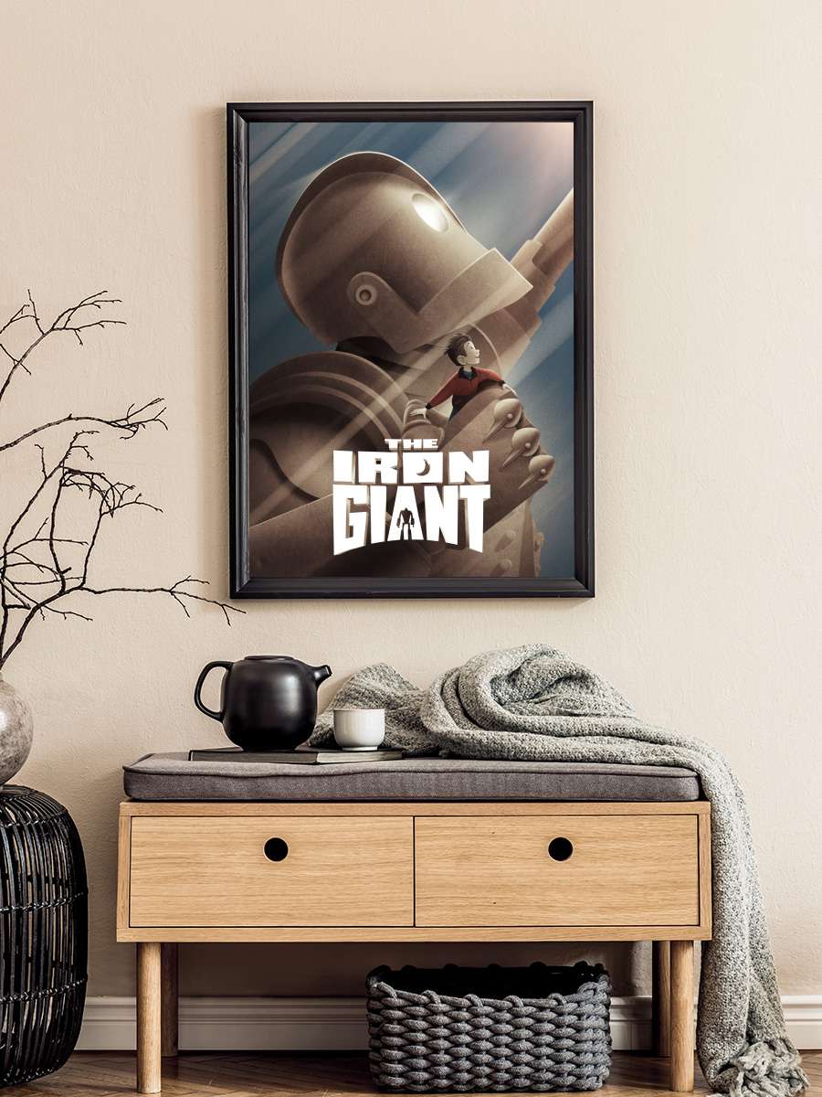 Demir Dev - The Iron Giant Film Tablo Siyah Çerçeveli Film Poster Afiş Tablo