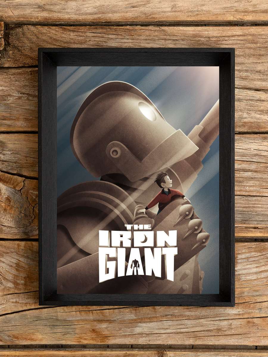 Demir Dev - The Iron Giant Film Tablo Siyah Çerçeveli Film Poster Afiş Tablo