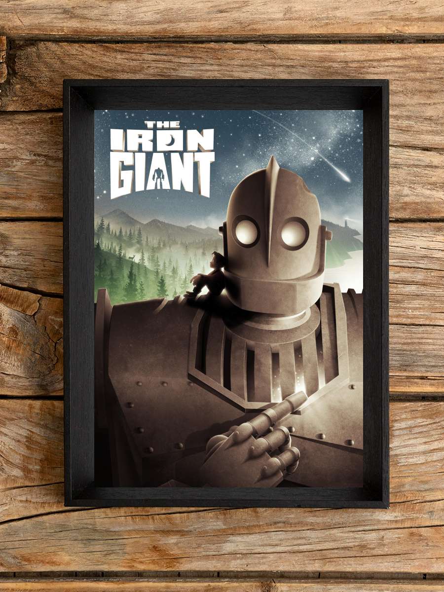 Demir Dev - The Iron Giant Film Tablo Siyah Çerçeveli Film Poster Afiş Tablo