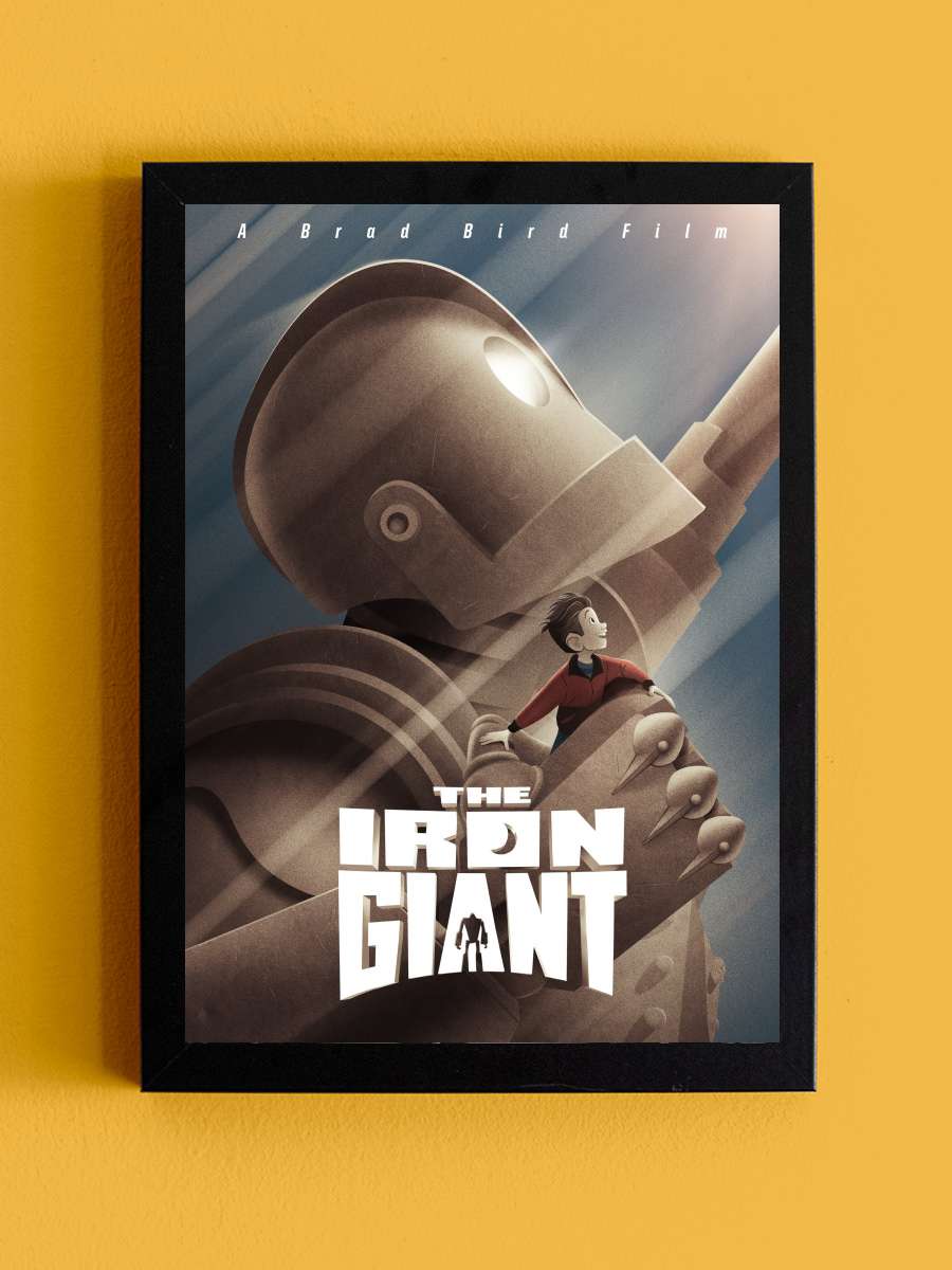 Demir Dev - The Iron Giant Film Tablo Siyah Çerçeveli Film Poster Afiş Tablo