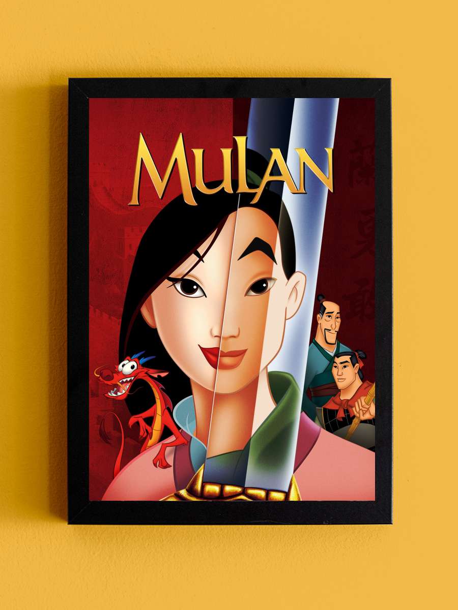 Mulan Film Tablo Siyah Çerçeveli Film Poster Afiş Tablo