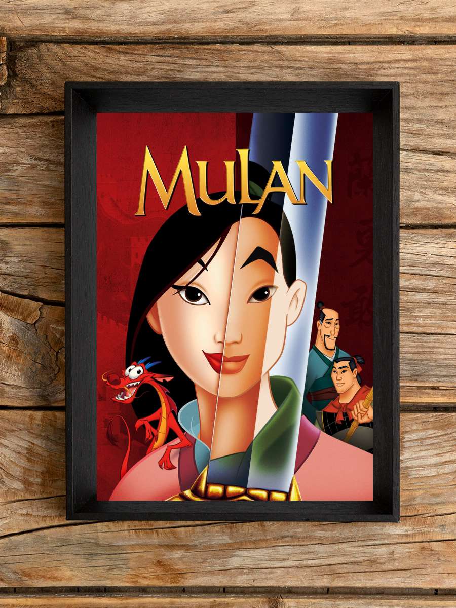 Mulan Film Tablo Siyah Çerçeveli Film Poster Afiş Tablo