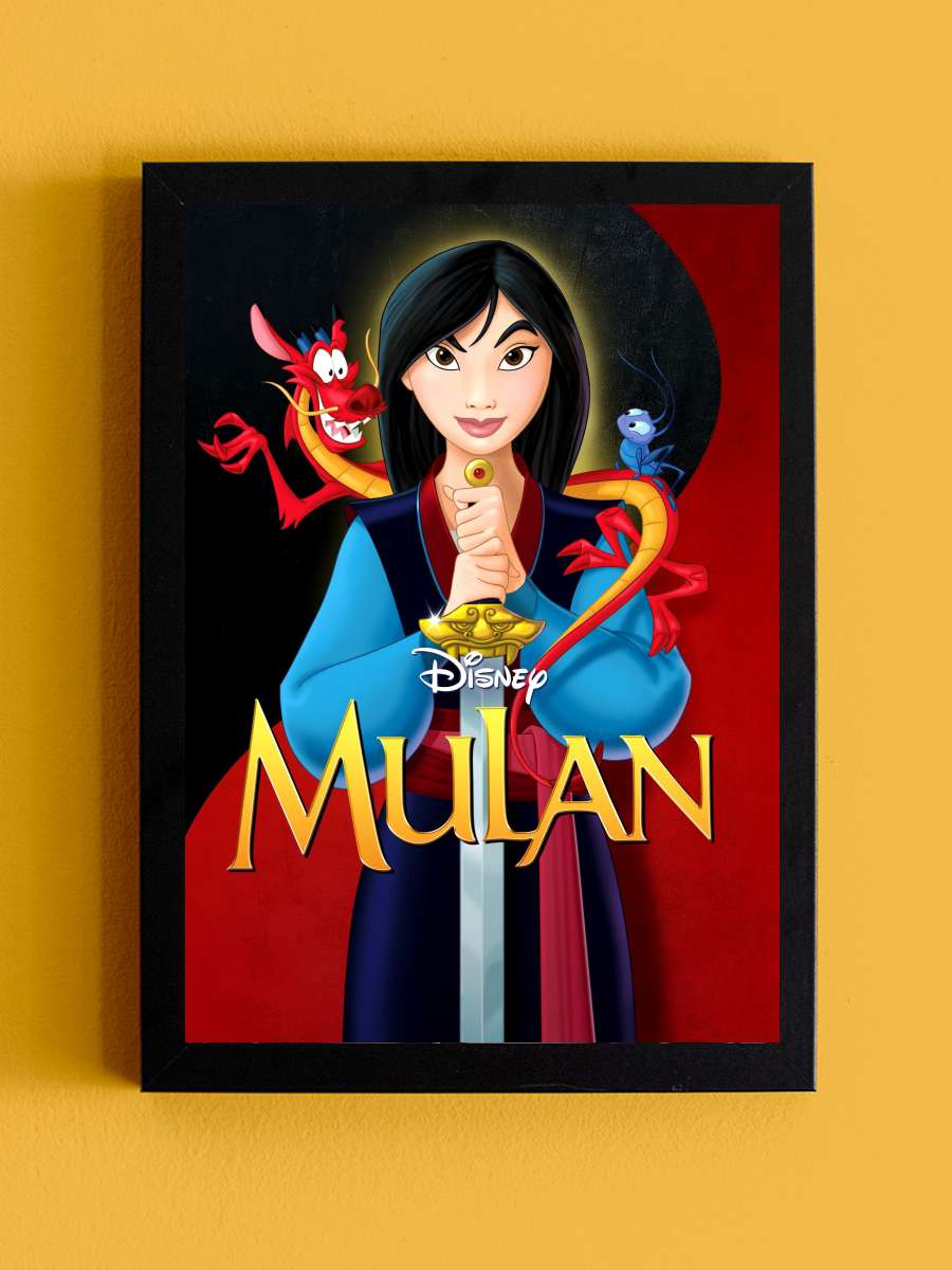 Mulan Film Tablo Siyah Çerçeveli Film Poster Afiş Tablo