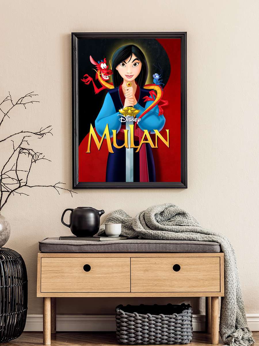 Mulan Film Tablo Siyah Çerçeveli Film Poster Afiş Tablo