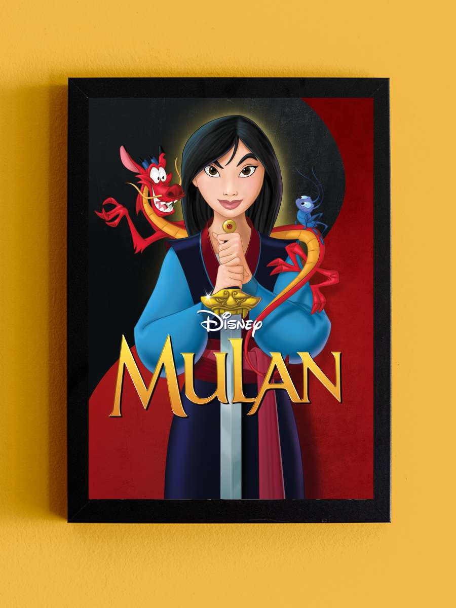 Mulan Film Tablo Siyah Çerçeveli Film Poster Afiş Tablo