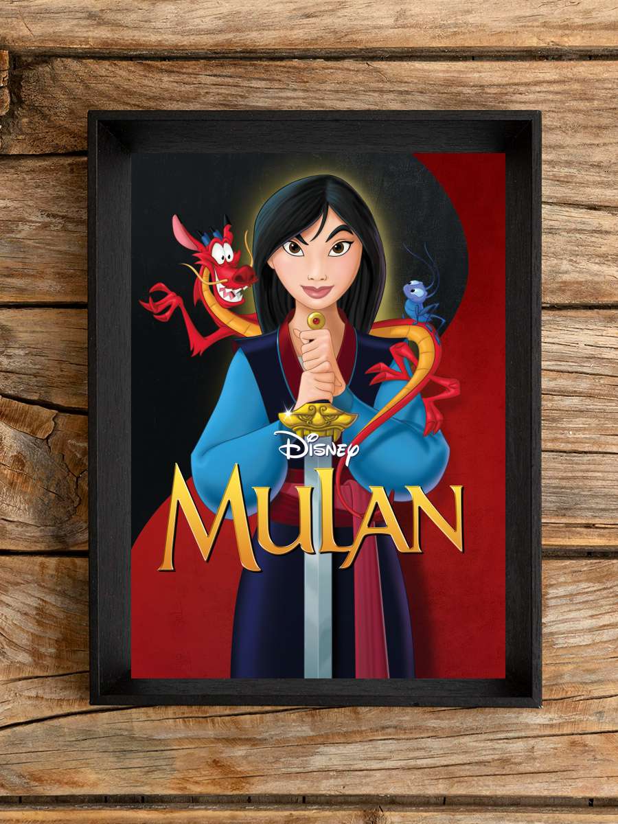 Mulan Film Tablo Siyah Çerçeveli Film Poster Afiş Tablo