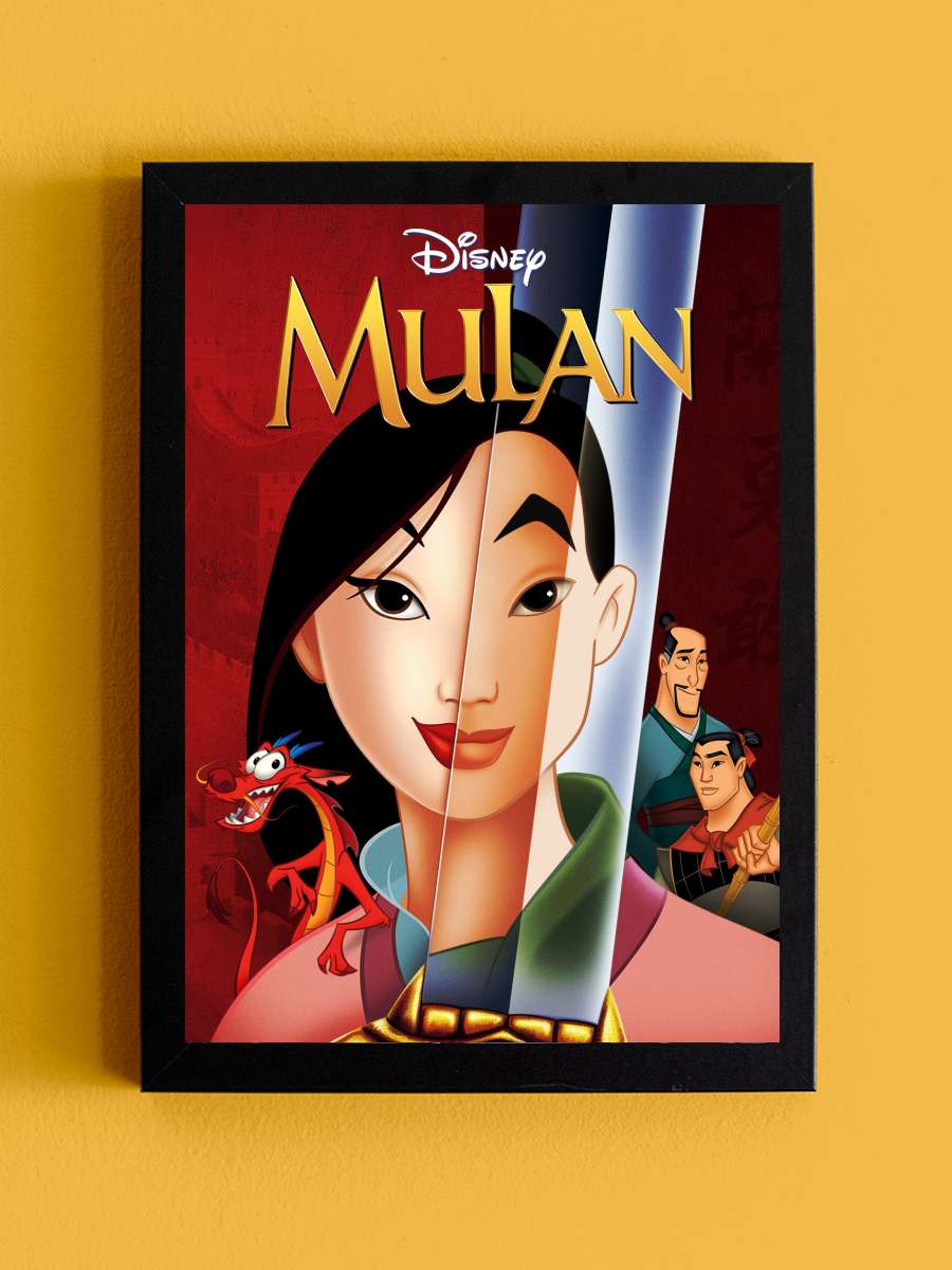 Mulan Film Tablo Siyah Çerçeveli Film Poster Afiş Tablo