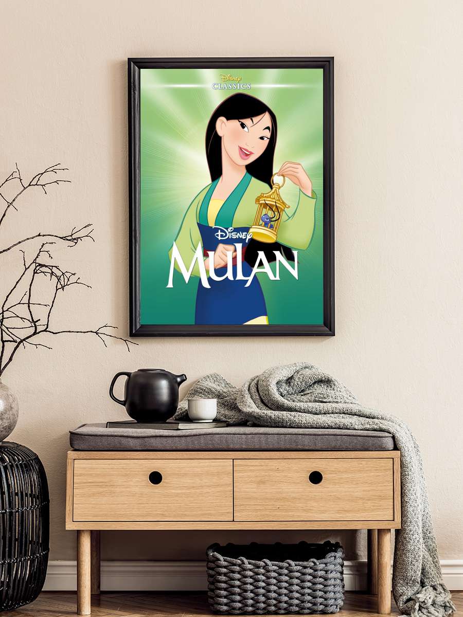 Mulan Film Tablo Siyah Çerçeveli Film Poster Afiş Tablo