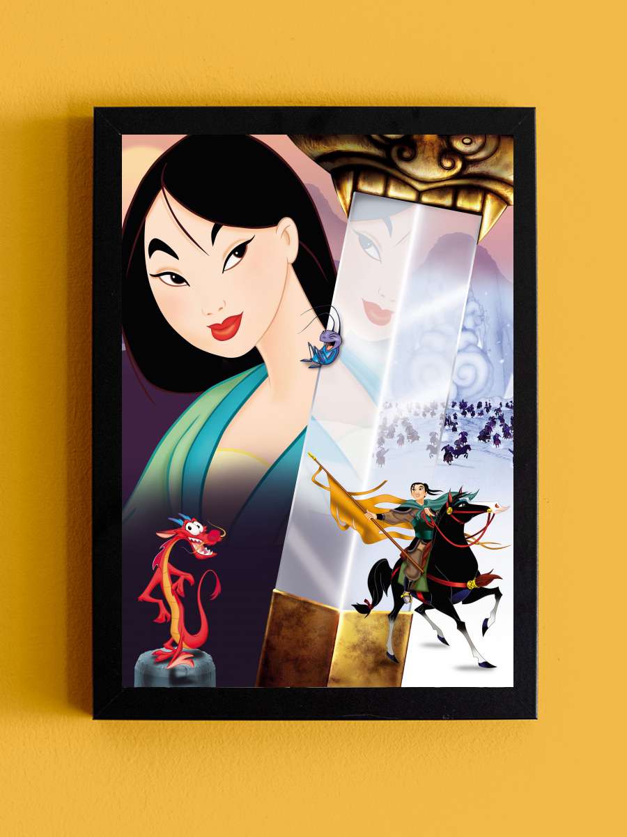 Mulan Film Tablo Siyah Çerçeveli Film Poster Afiş Tablo