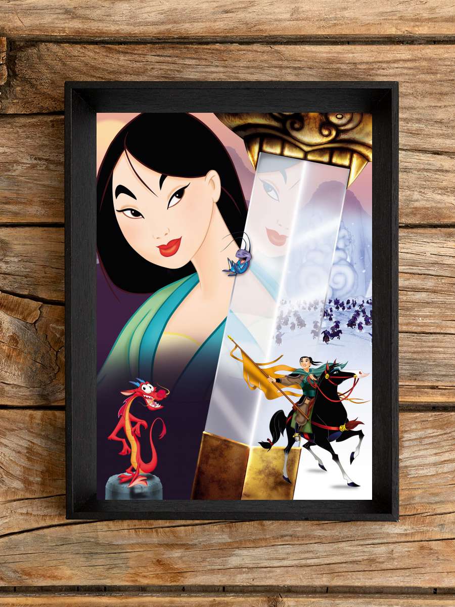 Mulan Film Tablo Siyah Çerçeveli Film Poster Afiş Tablo