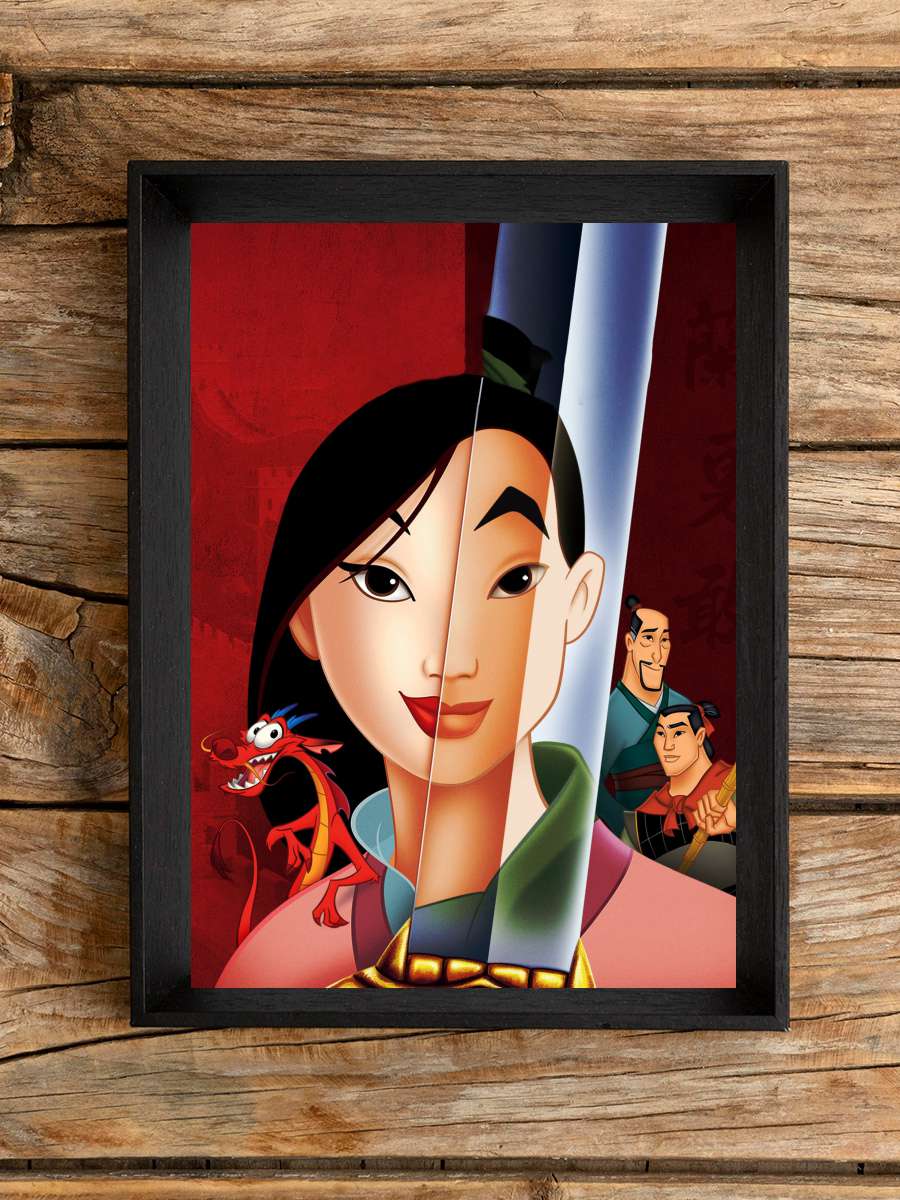 Mulan Film Tablo Siyah Çerçeveli Film Poster Afiş Tablo