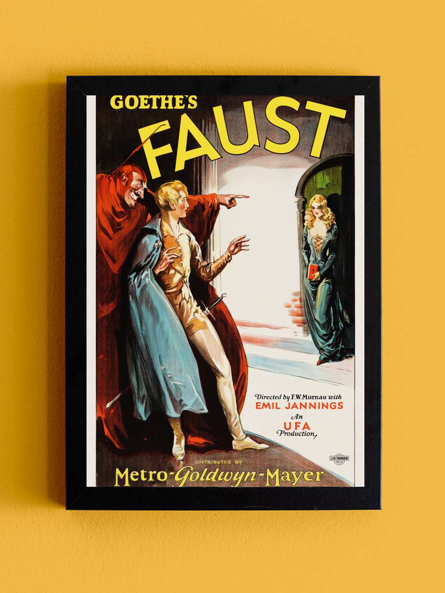 Faust – Bir Alman Halk Hikayesi - Faust – Eine deutsche Volkssage Film Tablo Siyah Çerçeveli Film Poster Afiş Tablo