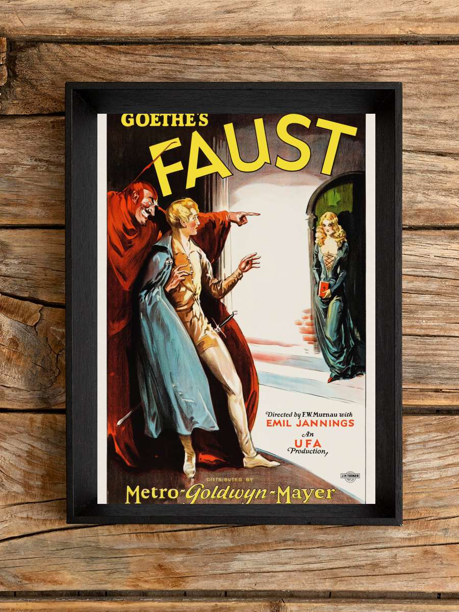 Faust – Bir Alman Halk Hikayesi - Faust – Eine deutsche Volkssage Film Tablo Siyah Çerçeveli Film Poster Afiş Tablo