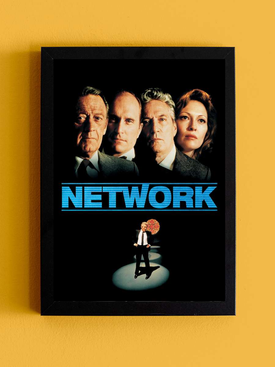 Şebeke - Network Film Tablo Siyah Çerçeveli Film Poster Afiş Tablo