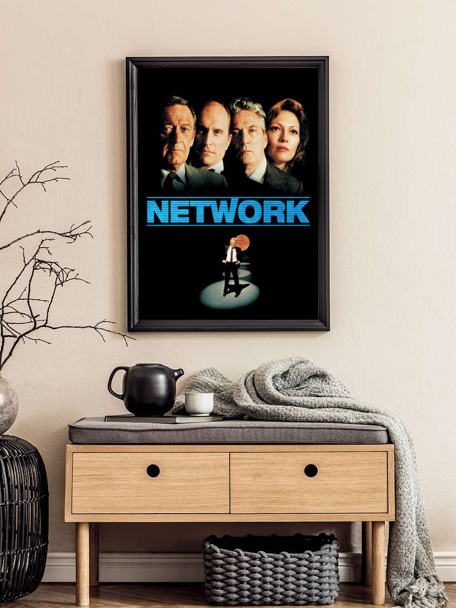 Şebeke - Network Film Tablo Siyah Çerçeveli Film Poster Afiş Tablo